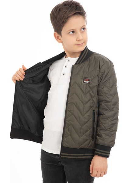 Spor Erkek Çocuk Kolej Yaka Astarlı Su ve Rüzgar Geçirmez Fermuarlı Cep Mont Ceket fırsatları