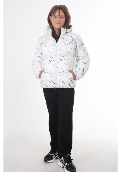 Spor Kız Çocuk Çıkabilir Kapüşonlu Su ve Rüzgar Geçirmez Cepli Mont & Kaban & Parka modelleri