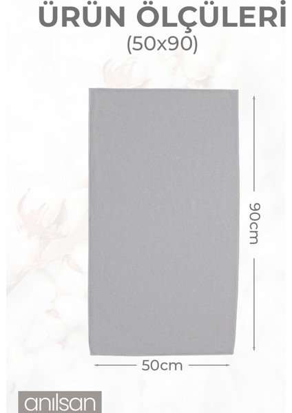 10'lu Gri El Havlusu - 50x90 Cm, 225 Gr, %100 Pamuk, Spa Ve Otel Havlusu, Günlük Kullanıma Uygun fiyatları
