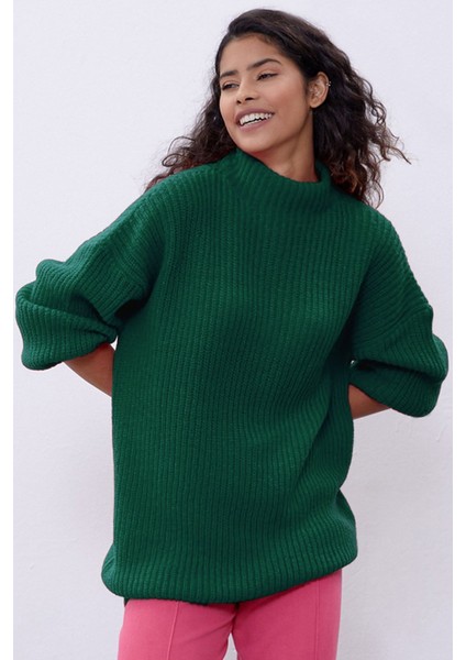 Yeşil Uzun Tüp Kazak