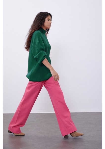 Yeşil Uzun Tüp Kazak modelleri