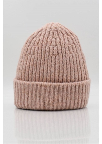 Kadın Yün Bere Pudra