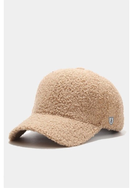 Kadın Kışlık Camel Peluş Şapka Kep Trendy Baseball Cap