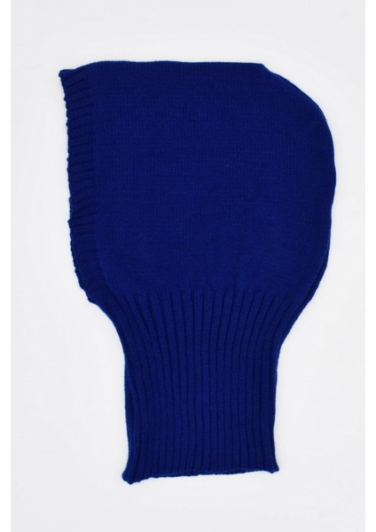Balaclava Kadın Triko Kar Maskesi Bere Boyunluk Lacivert