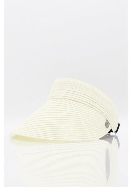 Kadın Geniş Siperli Vizör Hasır Plaj Şapkası Bej indirimleri