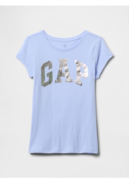 Kız Çocuk Mavi Gap Logo T-Shirt