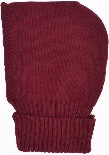 Balaclava Kadın Triko Kar Maskesi Bere Boyunluk Bordo modelleri