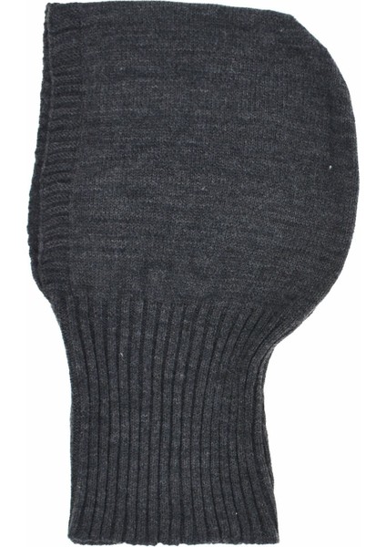 Balaclava Kadın Triko Kar Maskesi Bere Boyunluk Antrasit