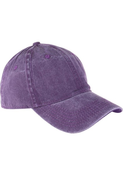 Kadın Yıkamalı Mor Beyzbol Şapka Kep