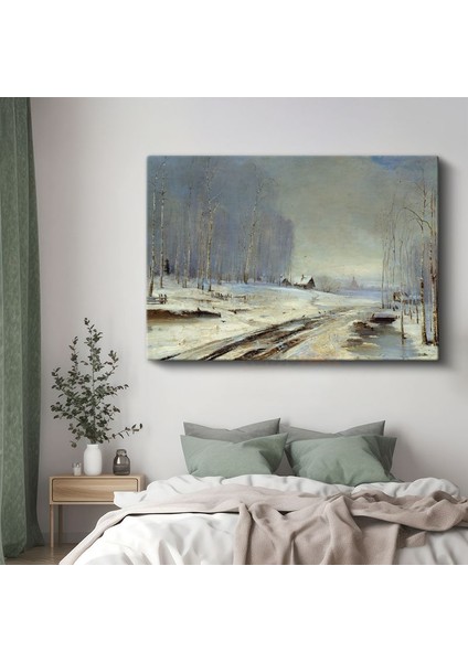 Aleksey Savrasov - Kış Manzarası Kanvas Tablo