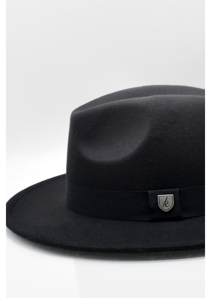 Kadın Antrasit Baskılı Fötr Şapka modelleri