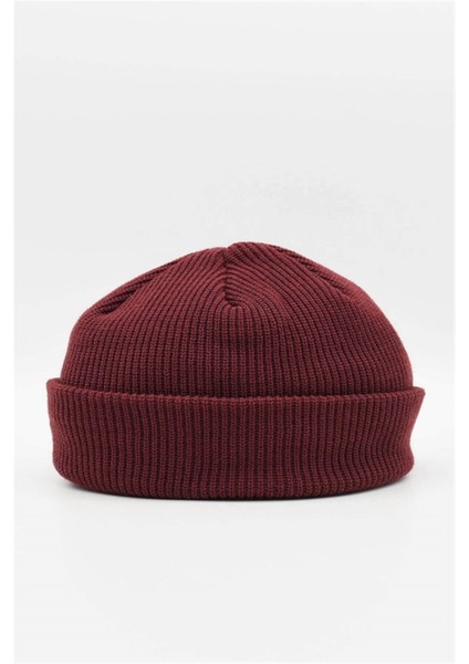 Kadın Bordo Hiphop Docker Bere Katlamalı Cap Şapka