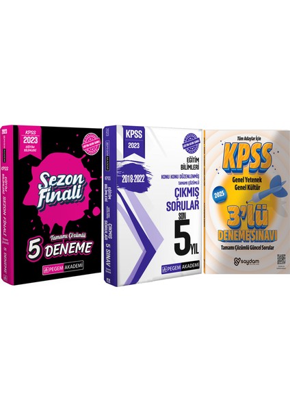 Kpss Eğitim Bilimleri Sezon Finali Çözümlü 5 Deneme-Konu Konu Düzenlenmiş Çıkmış Sorular Son 5 Yıl