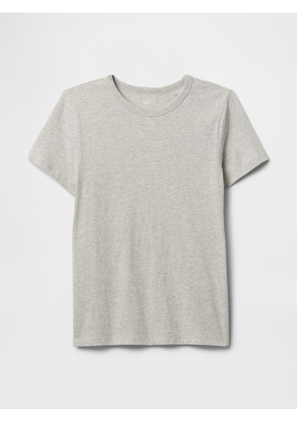 Kadın Gri Bisiklet Yaka T-Shirt fiyatları
