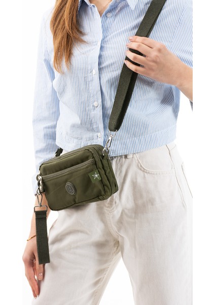 M 231 Mega Bag Krinkıl Kumaş El Omuz Çantası, Telefonluk (Yatay), Clutch