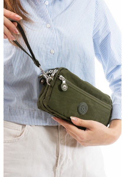 M 231 Mega Bag Krinkıl Kumaş El Omuz Çantası, Telefonluk (Yatay), Clutch