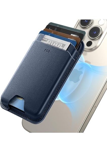 Apple iPhone Cüzdan Halolock Magsafe Boost Wallet - Dark Mavi