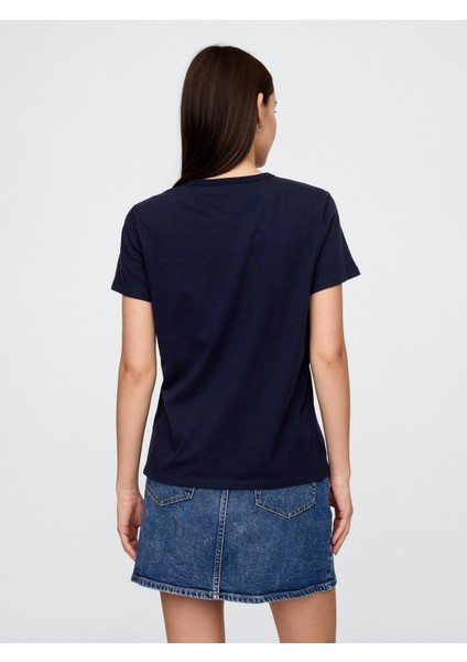 Kadın Lacivert Bisiklet Yaka T-Shirt indirimleri