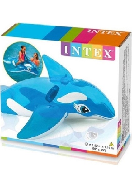 Intex Şeffaf Balina Binici, 152x114 cm, pompa dahil değil, genişlik 60 cm, yükseklik 114 cm