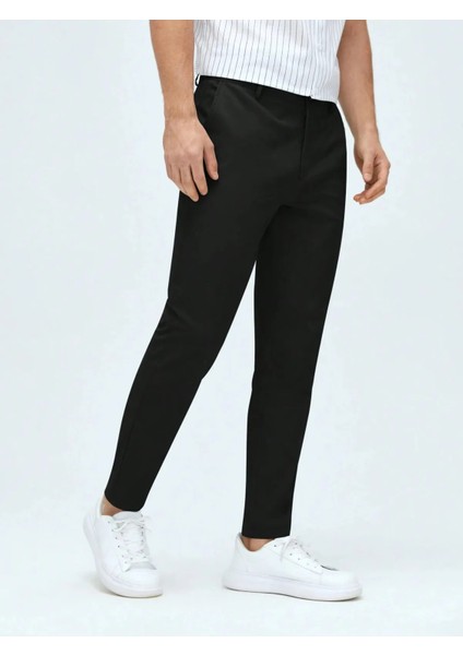 Casual Regular Fit Erkek Keten Chıno Pantolon