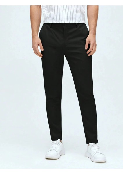 Casual Regular Fit Erkek Keten Chıno Pantolon