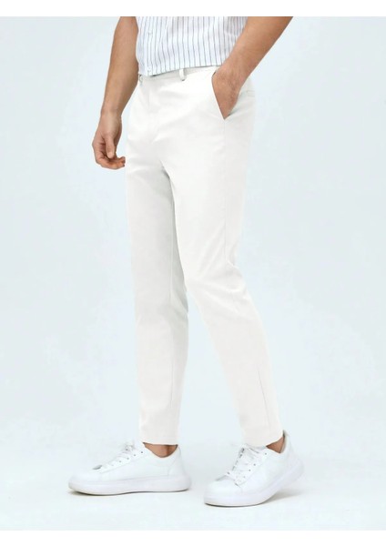 Casual Regular Fit Erkek Keten Chıno Pantolon