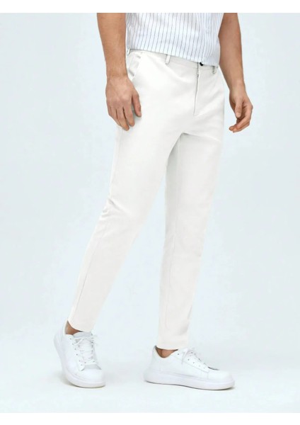 Casual Regular Fit Erkek Keten Chıno Pantolon