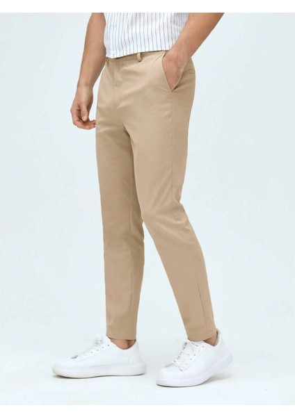 Casual Regular Fit Erkek Keten Chıno Pantolon