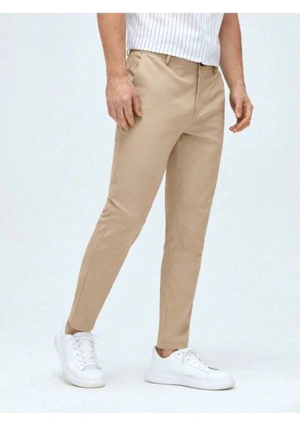 Casual Regular Fit Erkek Keten Chıno Pantolon