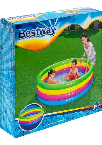 Bestway Şişme 4 Boğumlu Havuz 157x46 cm, Pompa hariç, kolay kurulum ve kullanım