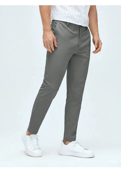 Casual Regular Fit Erkek Keten Chıno Pantolon