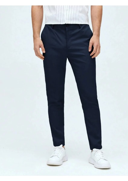 Casual Regular Fit Erkek Keten Chıno Pantolon