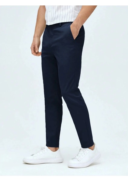 Casual Regular Fit Erkek Keten Chıno Pantolon