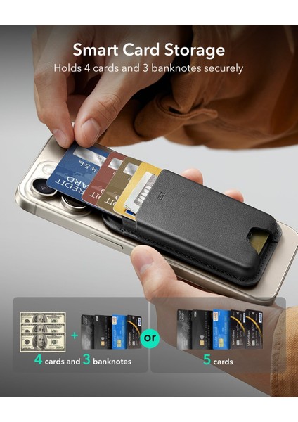 Apple iPhone Cüzdan Halolock Magsafe Boost Wallet - Kahverengi