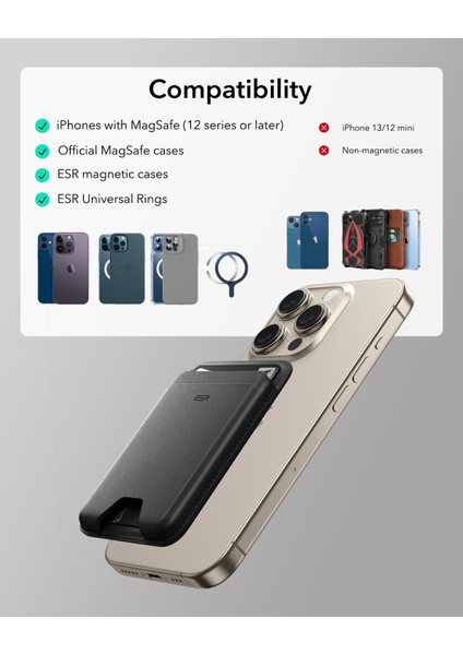 Apple iPhone Cüzdan Halolock Magsafe Boost Wallet - Kahverengi