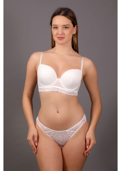 Desteksiz C Cup Sütyen Külot Takım 4161
