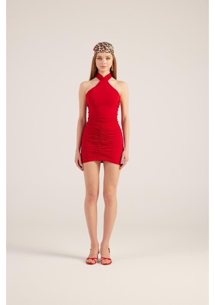 Perla Elbise Kırmızı