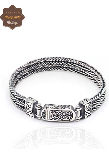 Hasır Model Cihan Bilekliği 925 Ayar Saf Gümüş Erkek Bileklik 201024038
