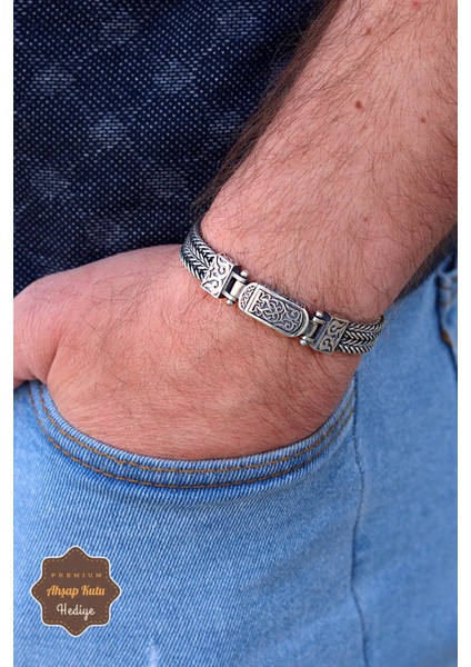 Hasır Model Cihan Bilekliği 925 Ayar Saf Gümüş Erkek Bileklik 201024038 fiyatları
