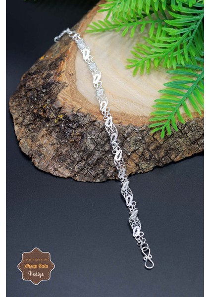 Dalgalı Model 925 Ayar Saf Telkari Gümüş Kadın Bileklik 201023961 fiyatları