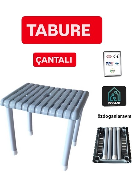 Kamp Piknik Balık Tutma Bahçe Katlanır Sandalye Tabure Metal Ayaklı