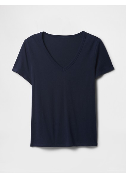 Kadın Lacivert V Yaka T-Shirt fiyatları