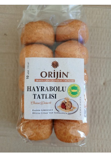 Hayrabolu Peynir Tatlısı 10 Lu 190 gr
