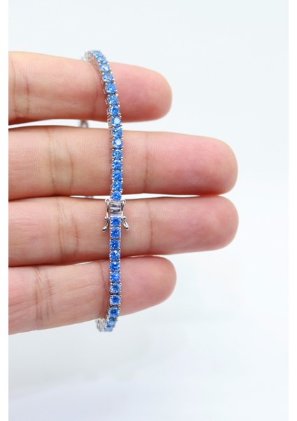 Kuvars Taşlı Su Yolu Model 925 Ayar Gümüş Baget Kadın Bileklik 201023995 fiyatları