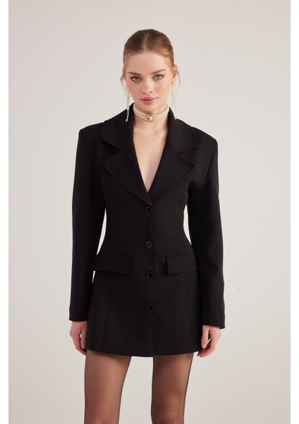 Deja Blazer Ceket Siyah