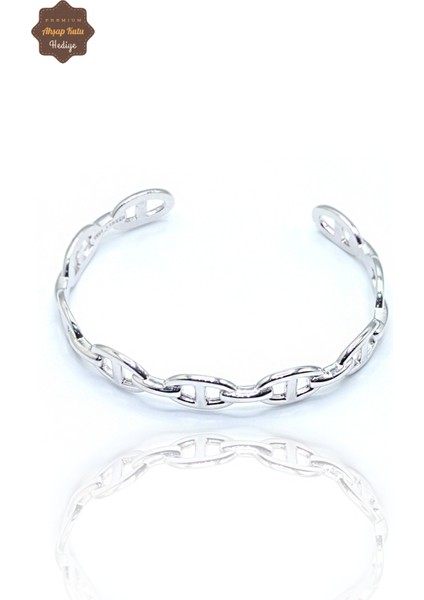 Zincir Tasarım 925 Ayar Gümüş Kadın Bilezik 201023991 modelleri