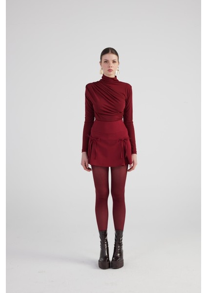 Elena Şort Etek Bordo fırsatları