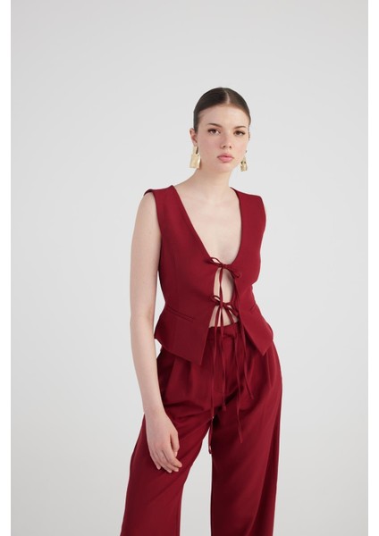 Frida Yelek Bordo modelleri