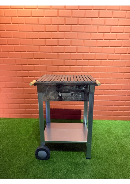 50X35 Krom Tekerlekli Mangal M Boy