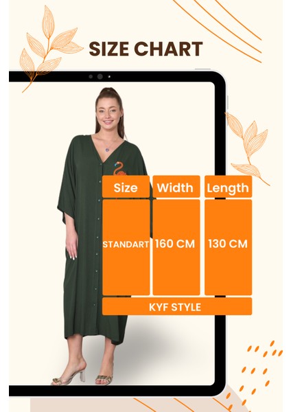 Haki V Yaka Önü ve Sırtı Flamingo Nakışlı Cepli Oversize Uzun Gömlek Elbise indirimleri